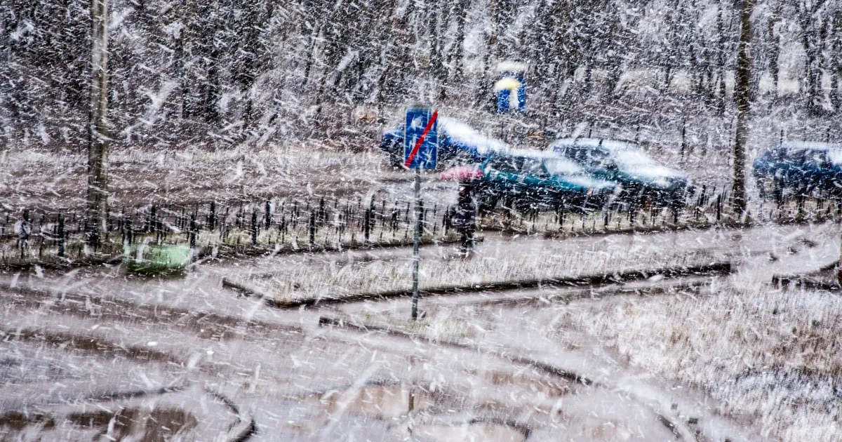 Обилен снеговалеж предизвика транспортен хаос във . Най-малко 250 полета