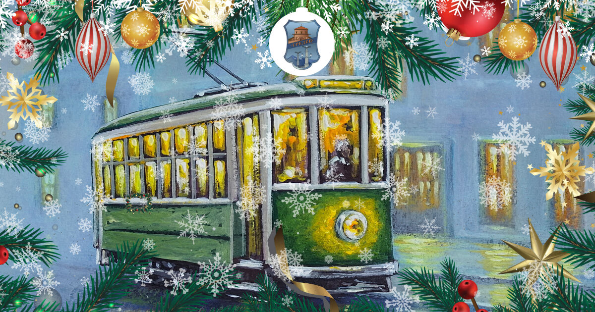 Коледен ретро трамвай потегля из София. За десета поредна година