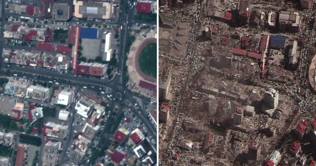 За мащабите на бедствието красноречиво говорят и снимките от сателити.