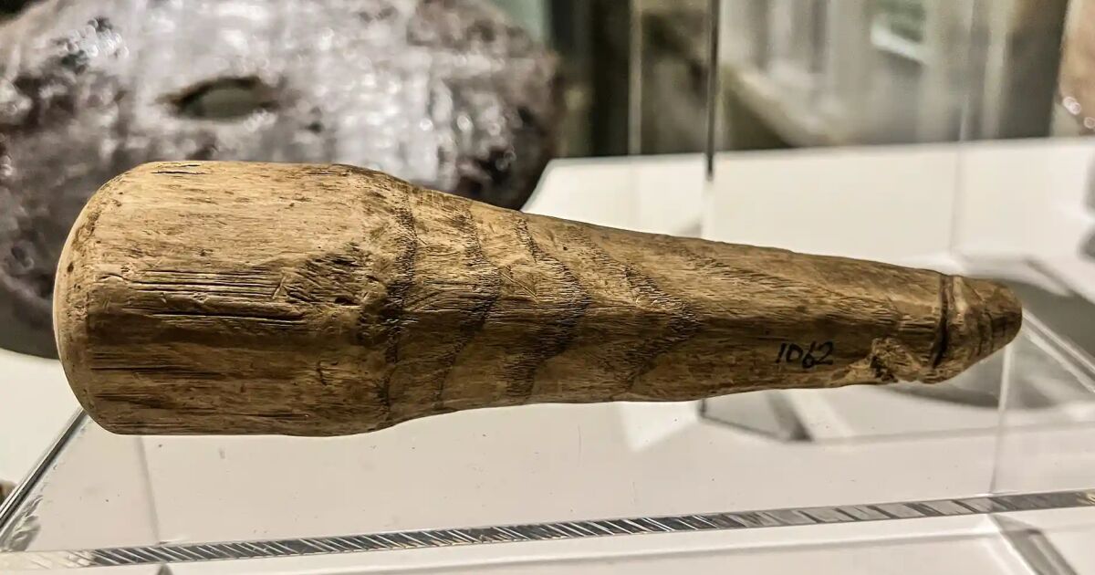 Дървен предмет, намерен в римска крепост на Адриановия вал във