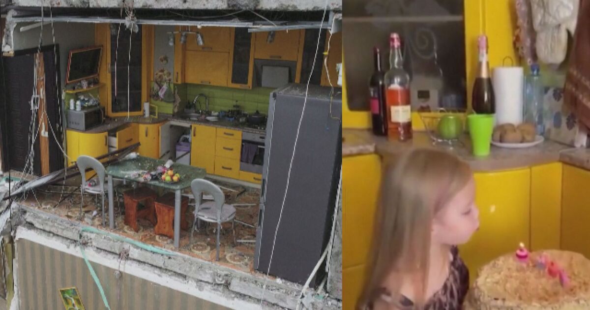 Украинско семейство празнува рождения ден на малката си дъщеря в