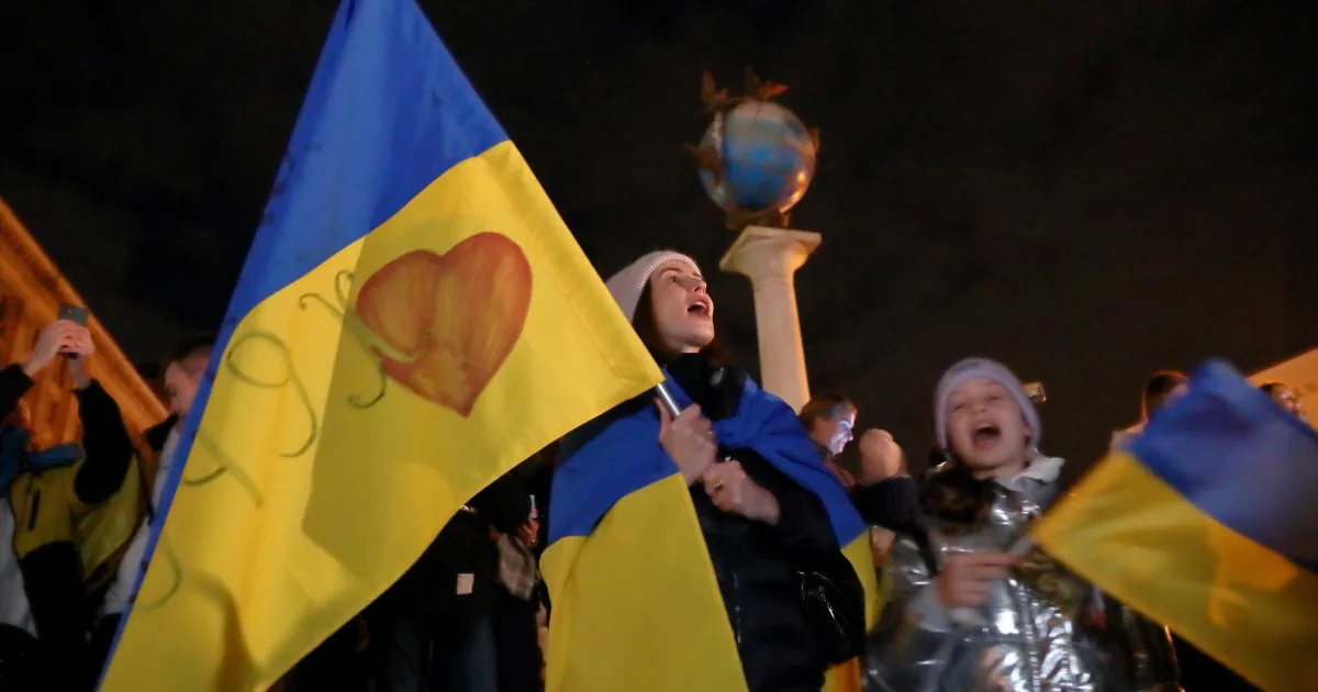 Цяла Украйна празнува Днес в града беше възобновена работата на