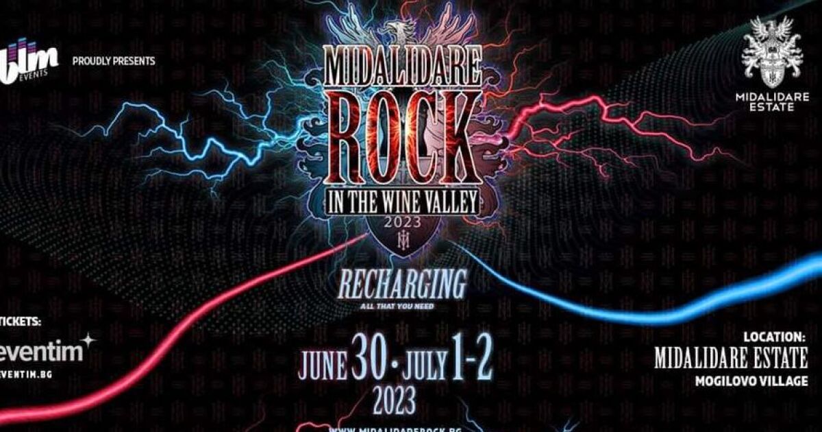 Midalidare Rock In The Wine Valley 2023 ще се проведе от 30 юни до 2