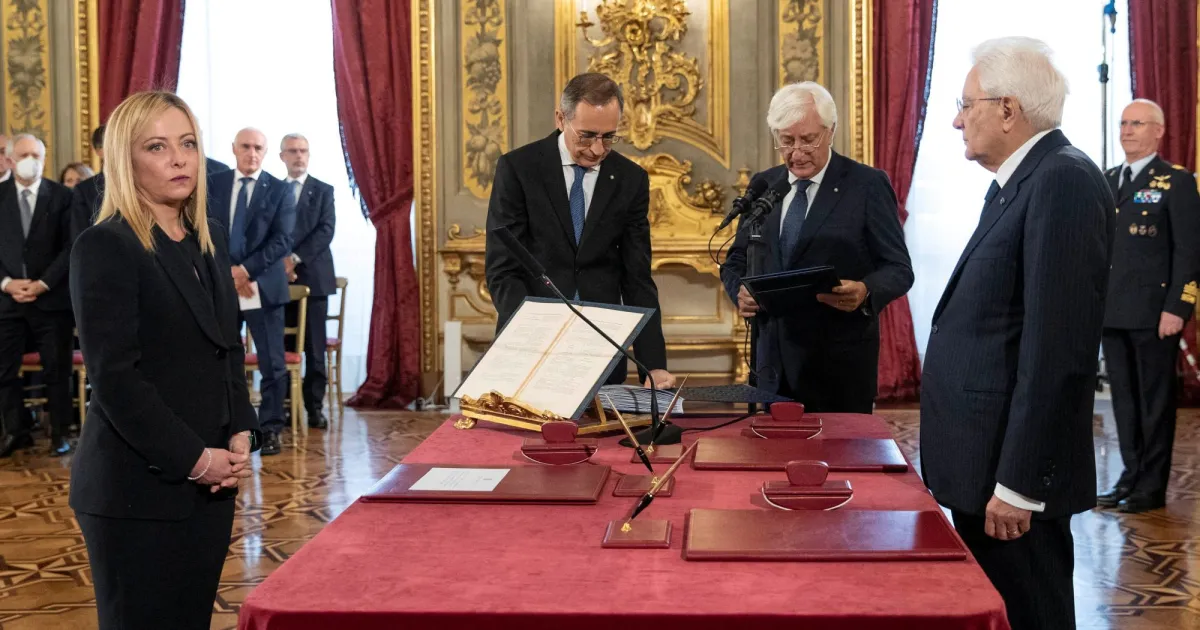 Джорджа Мелони положи клетва пред президента Серджо Матарела като първия