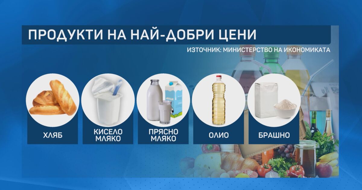 Министерство на икономиката обсъжда идеята 15 хранителни продукта да бъдат