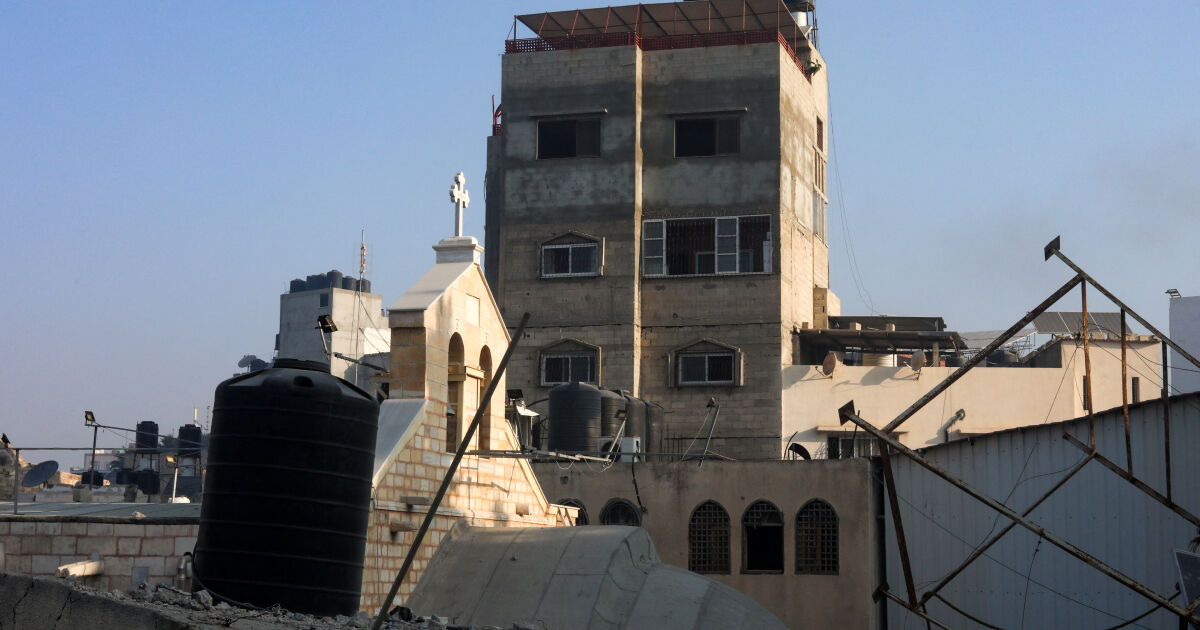  Гръцката православна църква Свети Порфирий“ в Ивицата Газа, която приютяваше