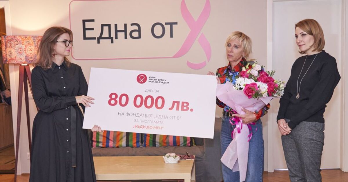 Avon България дари на Фондация Една от 8 80 000