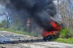Тежка катастрофа със загинал преди Нови хан, автомобил е в пламъци (СНИМКИ+ВИДЕО)