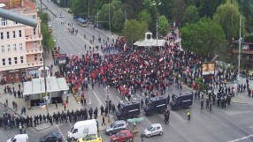 Вижте как преминава протестът на феновете на ЦСКА (ВИДЕО)
