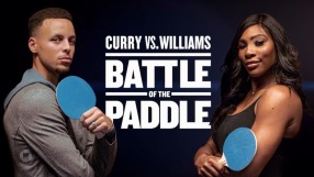 Серина Уилямс срещу Стеф Къри на една... маса за тенис (ВИДЕО)