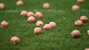 Летящи прасенца забавиха мач в Англия (ВИДЕО)