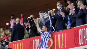Капитанът на „Реал Сосиедад“ засвири на тромпет след спечелената Купа на Краля
