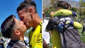 Испански футболист разкри, че е гей след целувка с приятеля си   