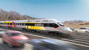 С над 300 км/ч: Електрически влак стрела свързва Лос Анджелис и Лас Вегас (СНИМКИ)