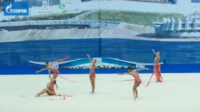 Злато за ансамбъла ни по художествена гимнастика на Световната купа в Казан (ВИДЕО)