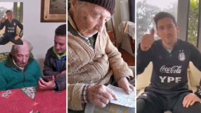 Меси - специална изненада за рождения ден на 100-годишния Ернан (ВИДЕО)