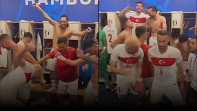 Турският Милко Калайджиев весели четвъртфиналистите в съблекалнята (ВИДЕО)