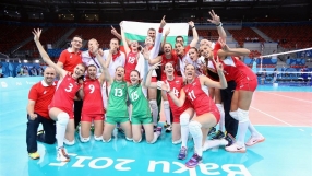 Българският национален отбор по волейбол за жени с първа победа в Баку
