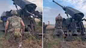 Украински войници стрелят по руснаци, после копират Роналдо