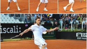 Франческо Тоти играе тенис с Джокович 
