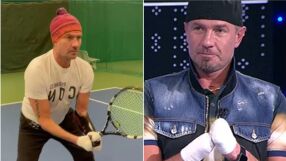 Без ръка е ужасно трудно: Костомаров играе тенис (ВИДЕО)