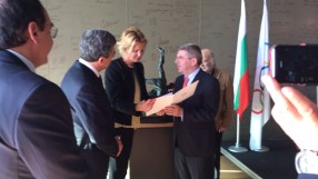 Президентът на МОК Томас Бах прие Стефка Костадинова в Лозана