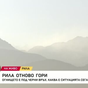 Снимка: Продължава пожарът в Рила