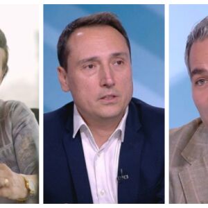 Снимка: Д-р Мими Виткова, Добромир Живков и Любомир Стефанов са гости в "Лице в лице"