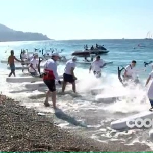 Снимка: Принц Албер в състезание с водно колело на Ривиерата
