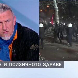 Снимка: Д-р Владимир Сотиров за националния протест на психиатрите