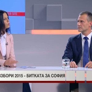 Снимка: Местни избори 2015: Дебат между Мария Календерска и Андрей Георгиев