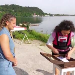 Снимка: Двойките в "Бягство към победата 2" се впускат в каяк приключение на Панчаревското...