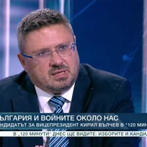 Снимка: Кандидатът за вицепрезидент Кирил Вълчев е гост в "120 минути"