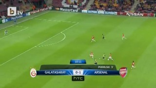 Арсенал удвоява за 2:0 с Галатасарай (ВИДЕО)