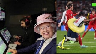 Кралицата във VAR стаичката, Стърлинг с шнорхел и още шеги с дузпата за Англия