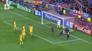Барселона повежда 1:0 на Апоел (ВИДЕО)