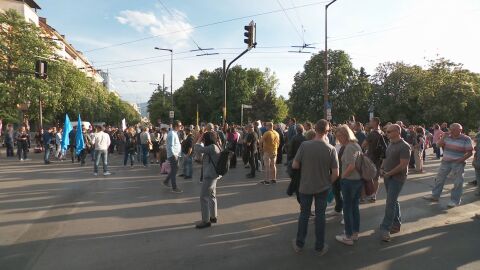 Снимка: Протест в центъра на София заради промените по бул. „Витоша“