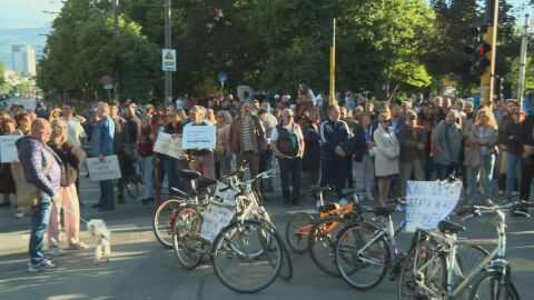 Снимка: „Това е терор“: Отново протест срещу новата маркировка в центъра на София