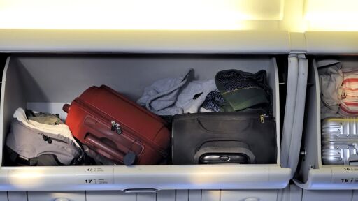 Хванаха жена да лежи в багажното отделение над седалките в самолет (ВИДЕО)