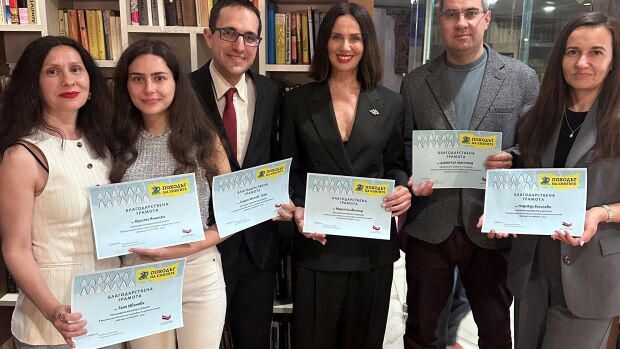 Снимка: Thirteen faces of the bTV Media Group and bTV Radio Group took part in the "March...