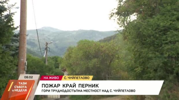 Снимка: Пожарът над село Чуйпетлово е овладян