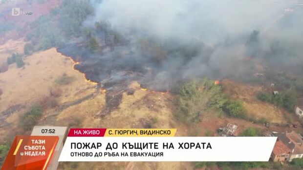Снимка: Пожар до къщите на хората във Видинско