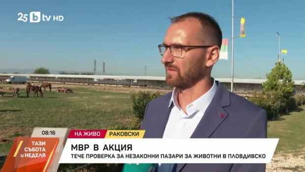 Снимка: Акция на МВР срещу незаконни пазари за животни
