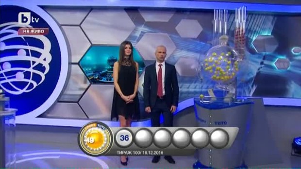 Снимка: Теглене на игрите "6/49", "5/35" и "Тото Джокер" на Спорт ТОТО - 18.12.2016