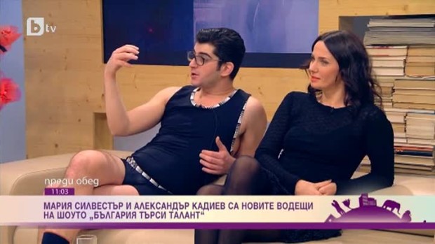 Снимка: Мирия Силвестър и Александър Кадиев са новите водещи на шоуто "България търси талант"