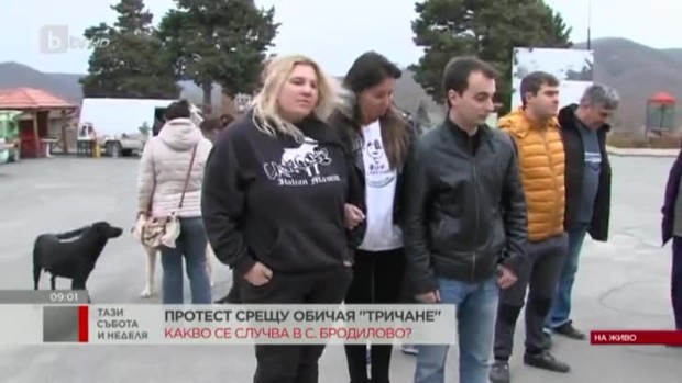 Снимка: Протест срещу обичая "тричане", който включва особена жестокост към кучета