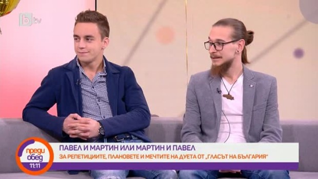 Снимка: Урок по скрийминг с участниците в "Гласът на България" Павел и Мартин
