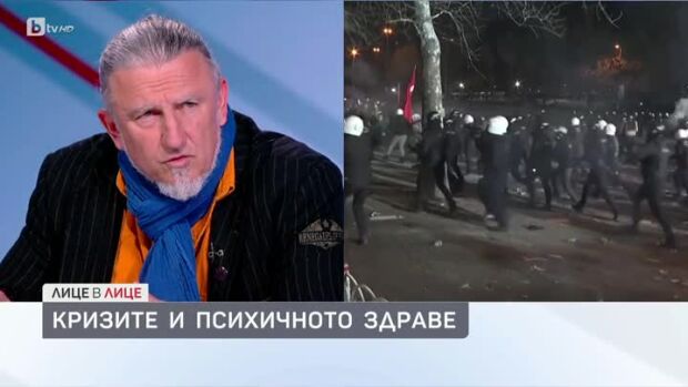 Снимка: Д-р Владимир Сотиров за националния протест на психиатрите