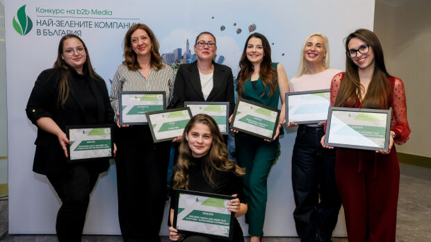 Снимка: bTV с 8 отличия в конкурса „Най-зелените компании в България“ 2026