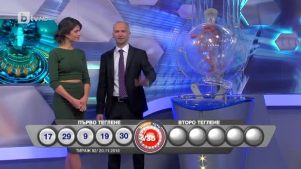 Снимка: Теглене на игрите "6/49", "5/35" и "Тото Джокер" на Спорт ТОТО - 20.11.2016